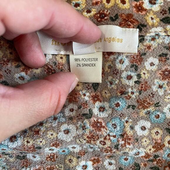 Monteau Brown Floral Dress Size XS EUC - Picture 6 of 9